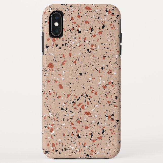 Funda De Case-Mate Para iPhone Patrón de impresión moderno de Terrazzo rosa (Reverso)