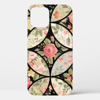 Funda Para iPhone 12 Patrón de infiltración de brillo de mosaico floral