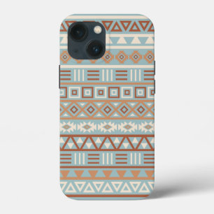 Funda Para iPhone 13 Mini Patrón de influencia azteca Terracottas de crema a