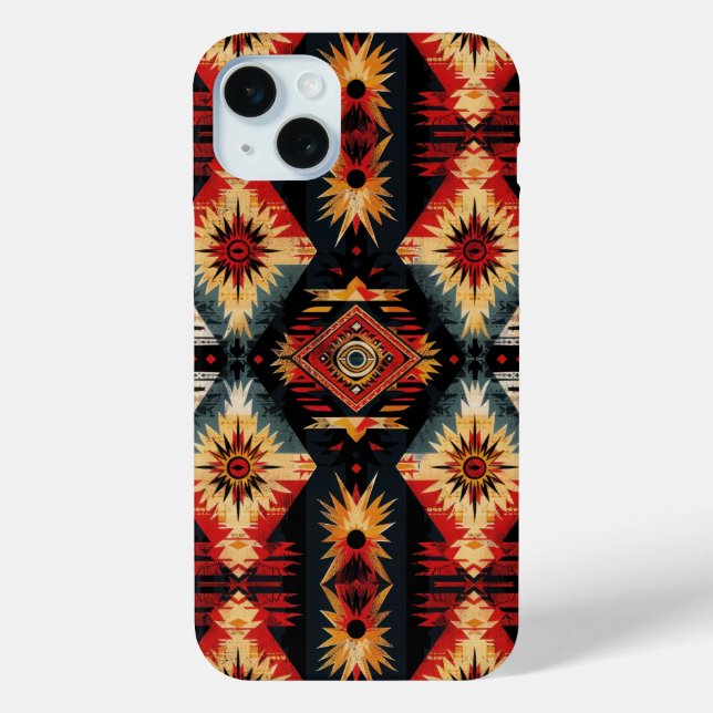 Funda De Case-Mate Para iPhone Patrón de inspiración azteca (Reverso )