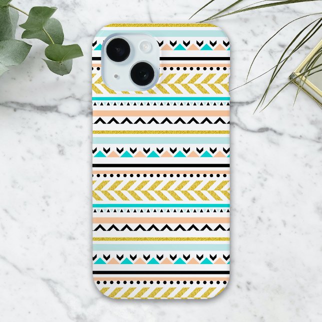 Funda De Case-Mate Para iPhone Patrón de inspiración azteca geométrica femenina (Subido por el creador)
