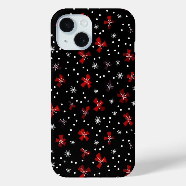 Funda De Case-Mate Para iPhone Patrón de invierno de inclinación roja (Reverso )