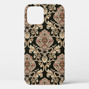 Funda Para iPhone 12 patrón de jacquard de damasco clásico con abstract