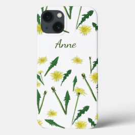 Funda Para iPhone 13 Patrón de jardín de Dandelions