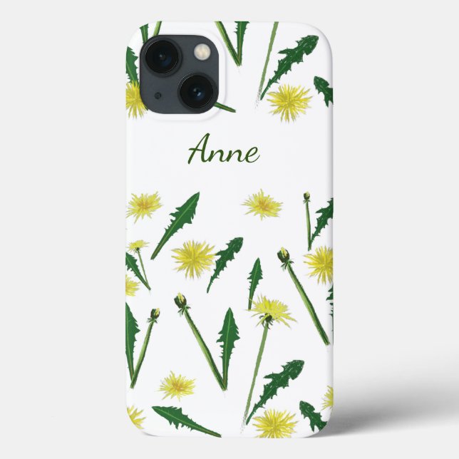 Funda De Case-Mate Para iPhone Patrón de jardín de Dandelions (Reverso)