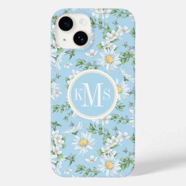 Funda De Case-Mate Para iPhone Patrón de jardín de flores Pastel Daisy (Reverso )