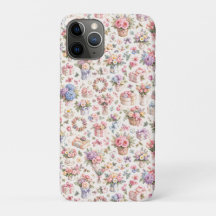 Patrón de jardín floral vintage | Rosas románticas