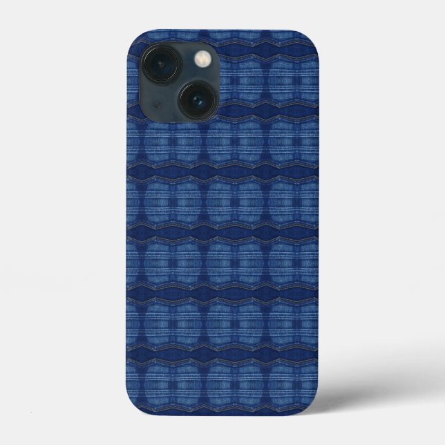 Funda De Case-Mate Para iPhone patrón de jeans azules (Reverso )
