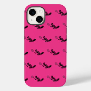 Funda Para iPhone 14 De Case-Mate Patrón de jugador de tenis de ardilla rosa
