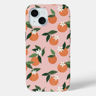 Funda Para iPhone 15 Patrón de jugo de Naranja