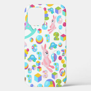 Funda Para iPhone 12 Patrón de juguete para niños con oso de peluche