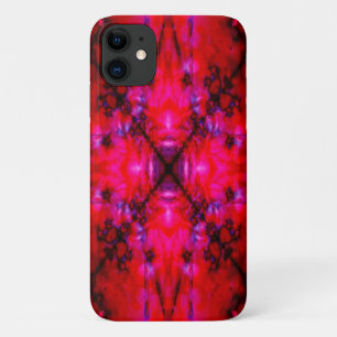 Funda Para iPhone 11 Patrón de kaleidoscopio de estrella roja y negra