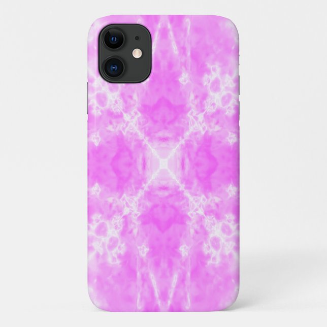 Funda De Case-Mate Para iPhone Patrón de kaleidoscopio de estrella rosa (Reverso)
