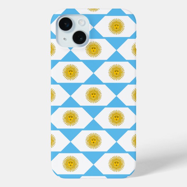 Funda De Case-Mate Para iPhone patrón de la bandera de Argentina (Reverso )