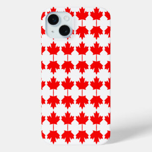 Funda Para iPhone 15 Mini patrón de la bandera de Canadá