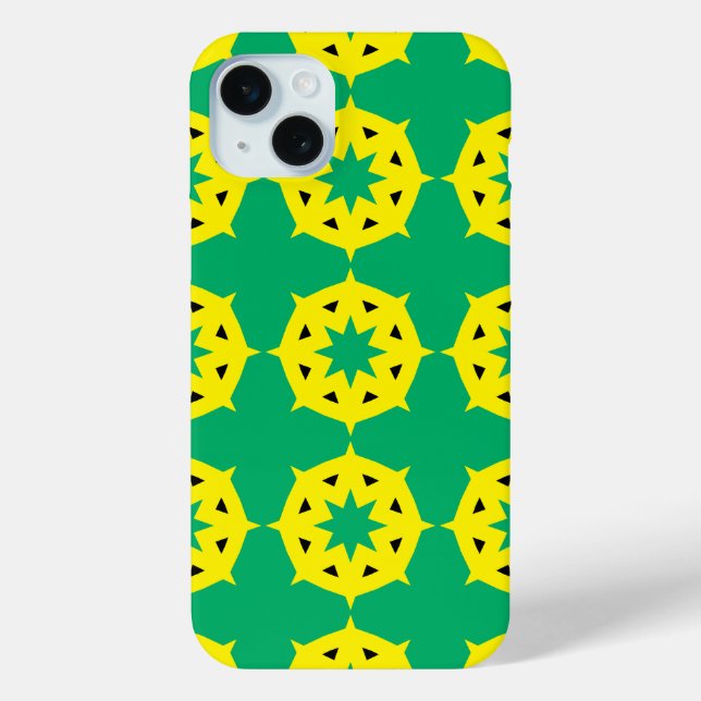 Funda De Case-Mate Para iPhone patrón de la bandera de Jamaica (Reverso )