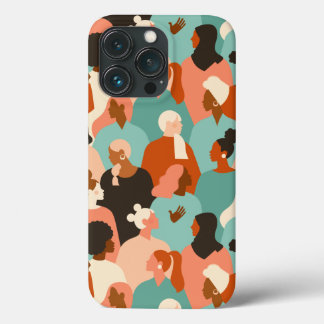 Funda Para iPhone 13 Pro Patrón de la diversidad humana