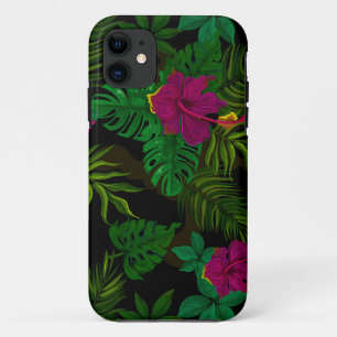 Funda Para iPhone 11 Patrón de la jungla orquídea