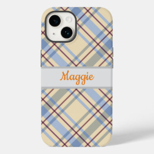 Funda Para iPhone 14 De Case-Mate Patrón de la moda monocroma tartan montogramada de