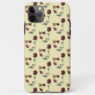 Funda Para iPhone 11 Pro Max Patrón de la naturaleza Mariposa Poppies color Per