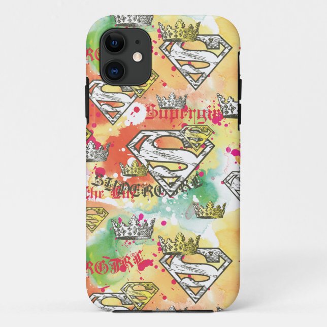 Funda De Case-Mate Para iPhone Patrón de la superchica (Reverso)