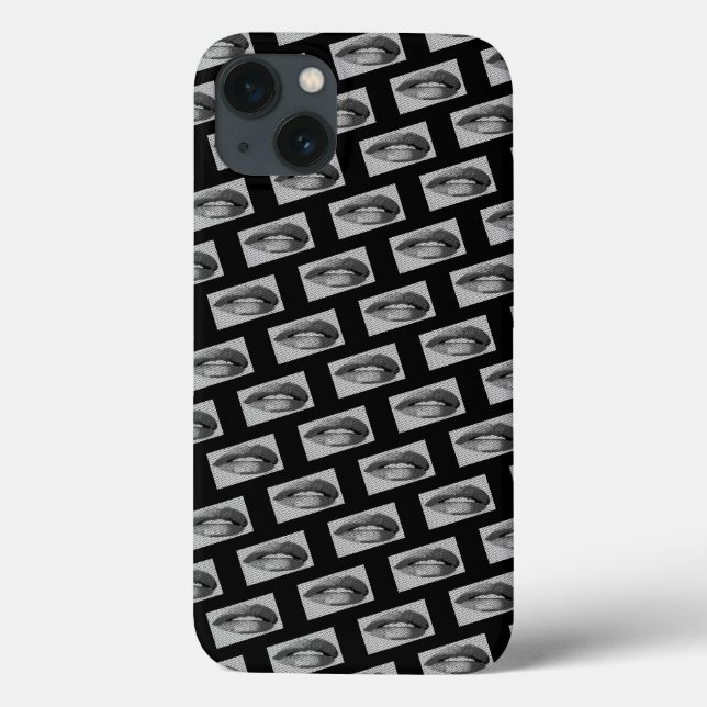 Funda De Case-Mate Para iPhone Patrón de labios (Reverso)