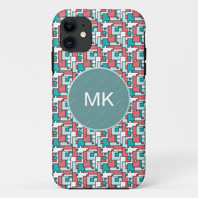 Funda De Case-Mate Para iPhone Patrón de ladrillo retro (Reverso)