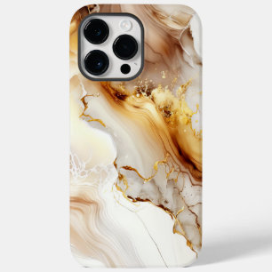 Funda Para iPhone 14 Pro Max De Case-Mate Patrón de lavado de tinta neutra de oro y mármol b