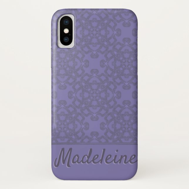 Funda De Case-Mate Para iPhone Patrón de lavanda personalizado (Reverso)