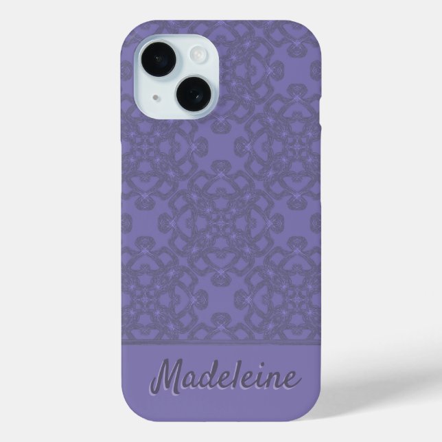Funda De Case-Mate Para iPhone Patrón de lavanda personalizado (Reverso )