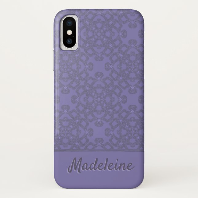 Funda De Case-Mate Para iPhone Patrón de lavanda personalizado (Reverso)
