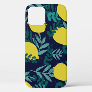 Funda Para iPhone 12 Patrón de lemas y hojas