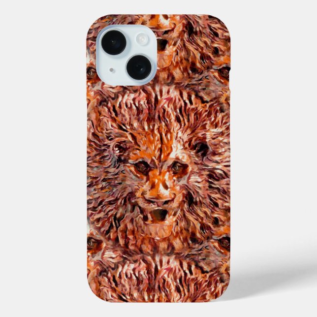 Funda De Case-Mate Para iPhone Patrón de Leo Dorado (Reverso )