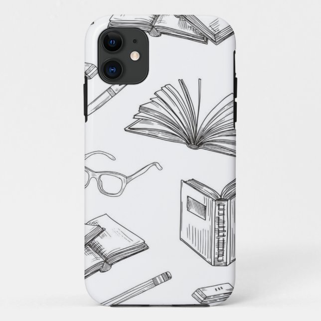 Funda De Case-Mate Para iPhone Patrón de libro (Reverso)