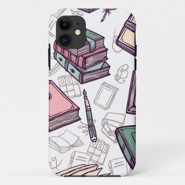 Funda De Case-Mate Para iPhone Patrón de libro (Reverso)