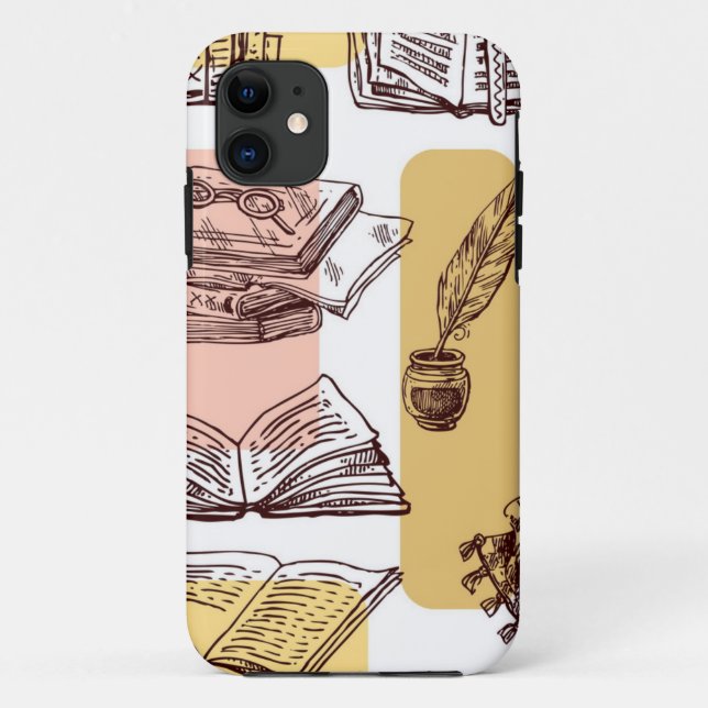 Funda De Case-Mate Para iPhone Patrón de libro (Reverso)