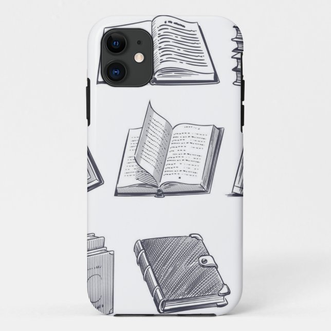 Funda De Case-Mate Para iPhone Patrón de libro (Reverso)
