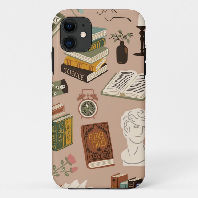 Funda De Case-Mate Para iPhone Patrón de libro (Reverso)