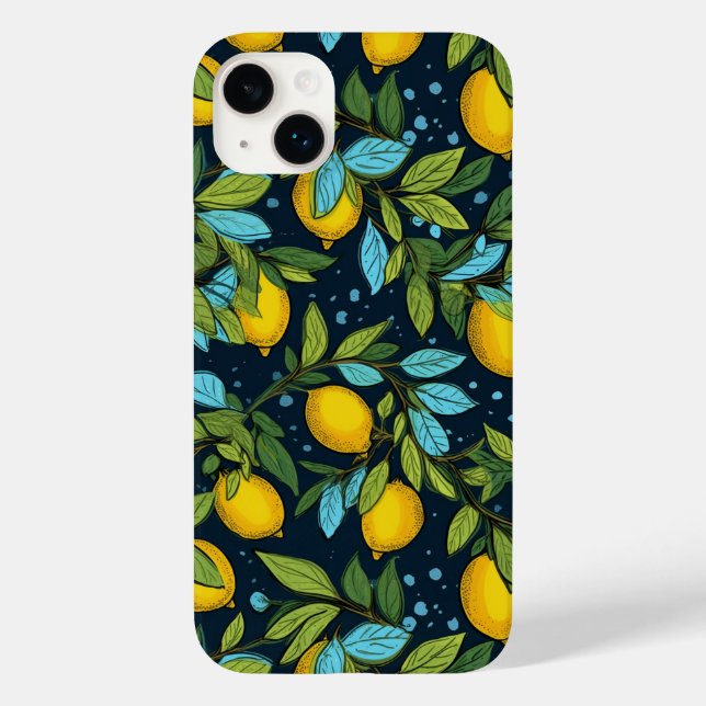 Funda De Case-Mate Para iPhone Patrón de limón (Reverso )