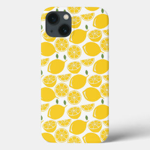 Funda Para iPhone 13 Patrón de limón amarillo