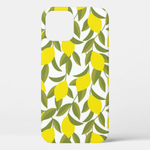 Funda Para iPhone 12 Patrón de limón amarillo