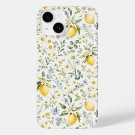 Funda Para iPhone 14 De Case-Mate Patrón de limón y flores silvestres de estilo fran