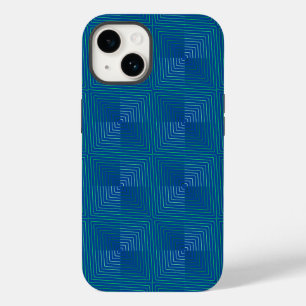 Funda Para iPhone 14 De Case-Mate Patrón de líneas de degradado 01.BG azul verde