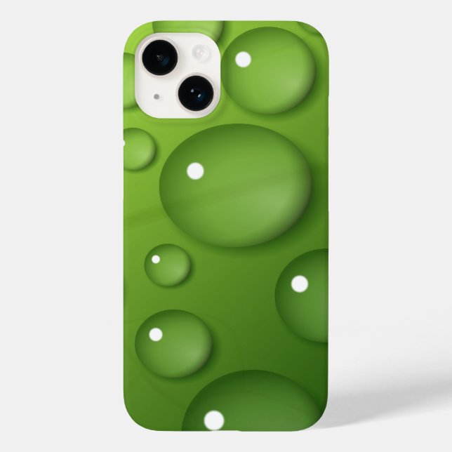 Funda De Case-Mate Para iPhone Patrón de lluvia verde (Reverso )
