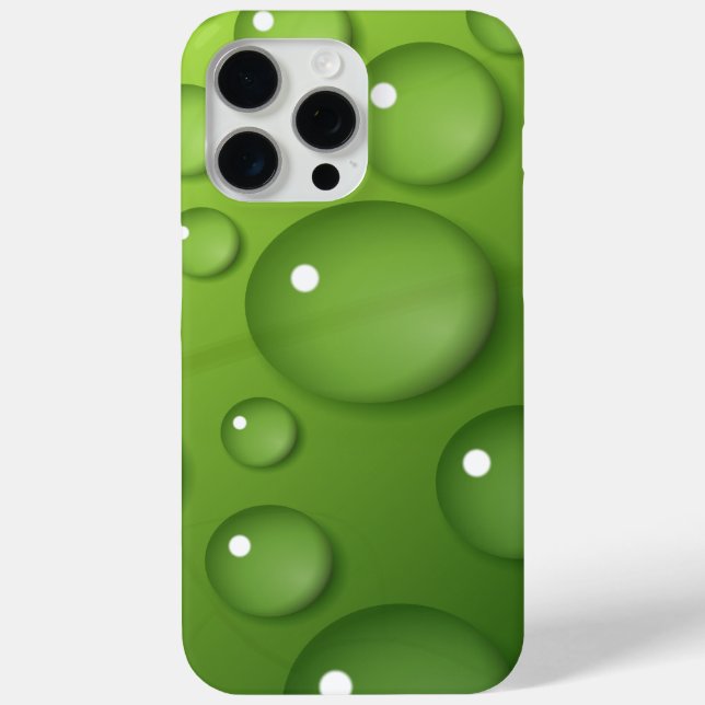 Funda De Case-Mate Para iPhone Patrón de lluvia verde (Reverso )
