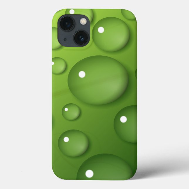 Funda De Case-Mate Para iPhone Patrón de lluvia verde (Reverso)