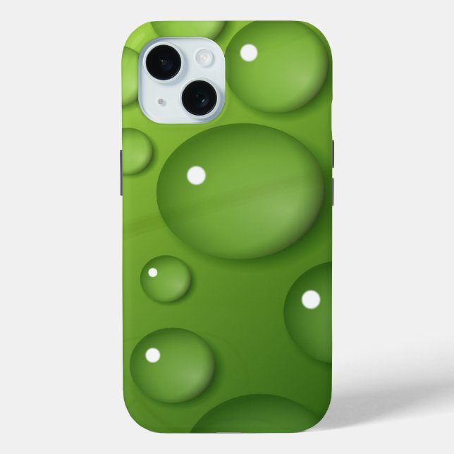 Funda De Case-Mate Para iPhone Patrón de lluvia verde (Reverso )