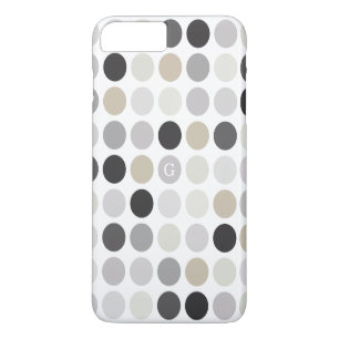 Funda Para iPhone 8 Plus/7 Plus Patrón de lunares modernos en blanco y negro con m
