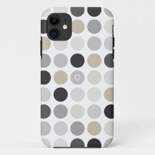 Funda Para iPhone 11 Patrón de lunares modernos en blanco y negro con m