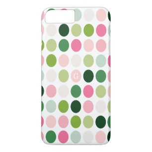 title_seo2 Patrón de lunares modernos rosa y verde con monogr